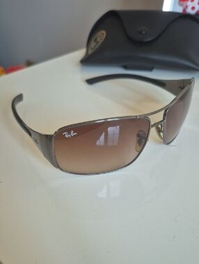 Ray-Ban  RB 3320 041/13 Silver Frame Brown Gradient Lenes Sunglasses